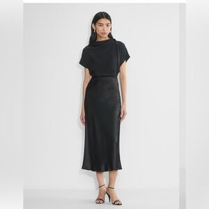 Aritzia Black Midi Skirt